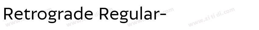 Retrograde Regular字体转换